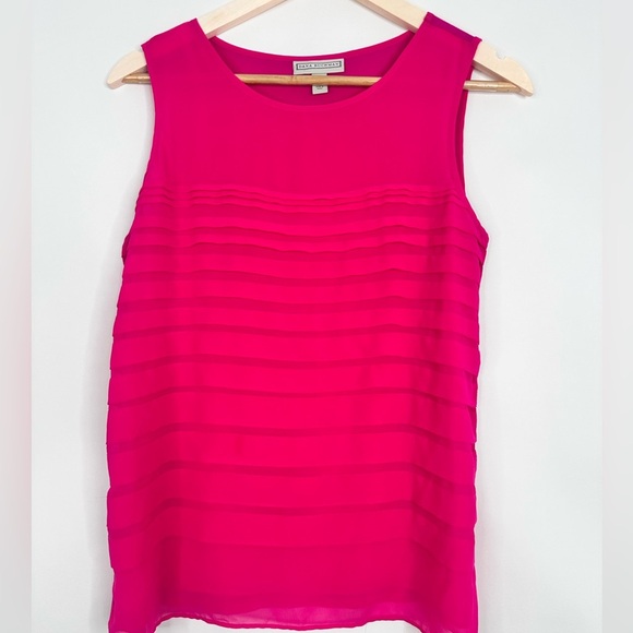 Dana Buchman Round neck Sleeveless Top Hot pink Size Medium - Picture 1 of 8